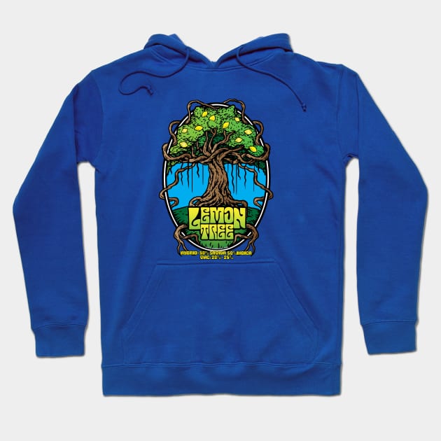 Lemon Tree Cannabis Strain Art Hoodie by kushcoast